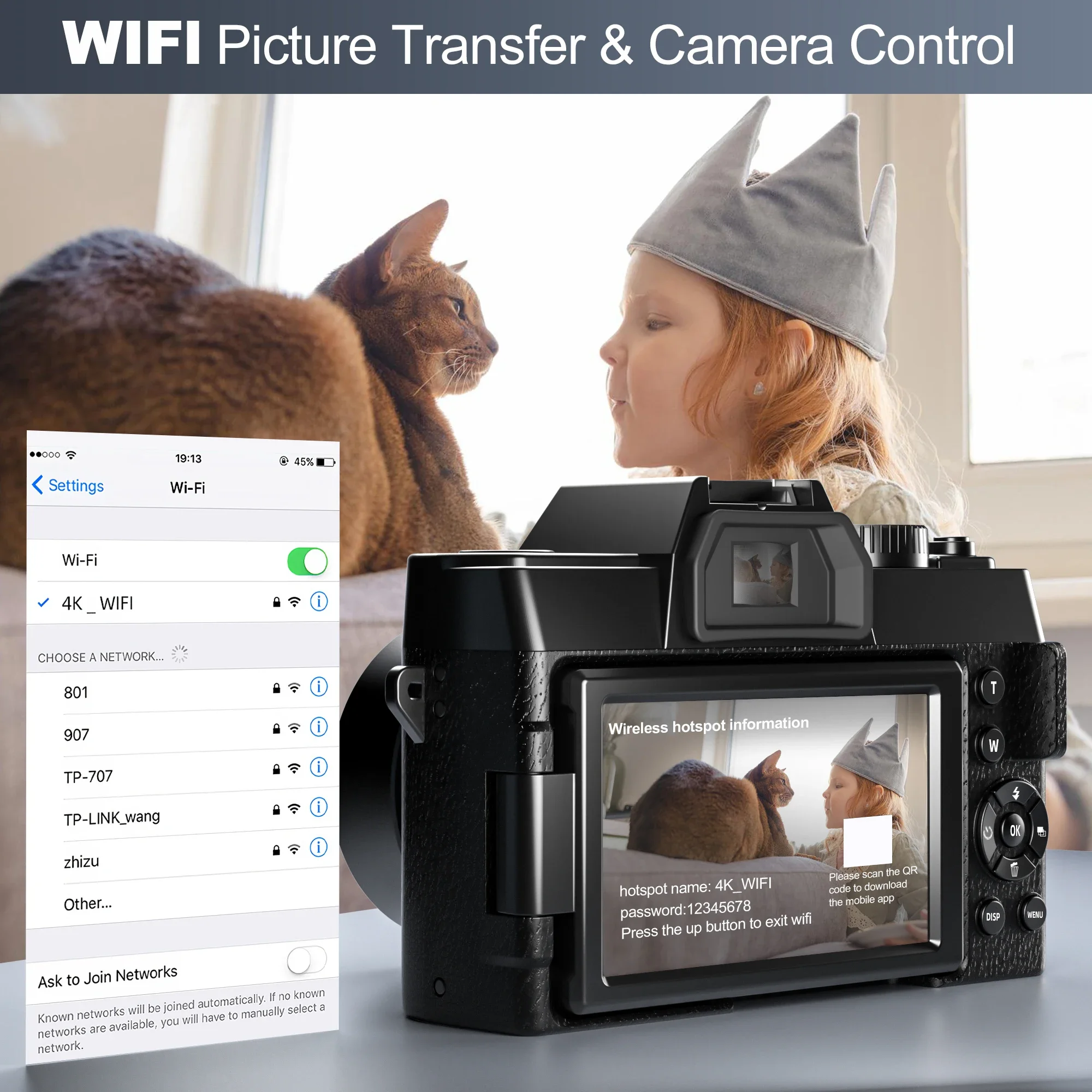 NBD Photography Digital Camera 48MP&4K Video/Vlog Camera with WiFi 60FPS Auto Focus Travel Camera for Photography Beginners - Image 6